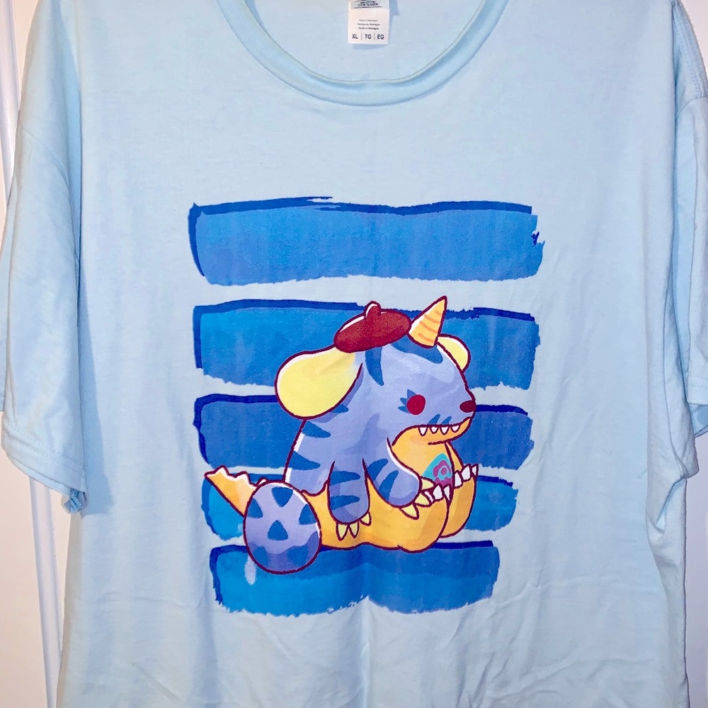 Atsuko Gabumon x Pompompurin collaboration t shirt